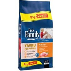 Pets Family Kuzu Etli Yavru Köpek Maması 8+2 Kg