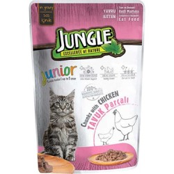 Jungle Pounch Tavuk Parçalı Yavru Yaş Kedi Maması 100gr