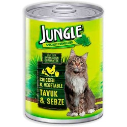 Jungle Jngk-001 Kutulu Yetişkin Kedi Konservesi Tavuk Ve Sebze 400gr