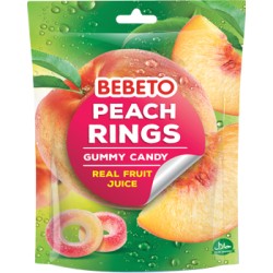 Bebeto Peach Rings Yumuşak Şeker 60 Gr