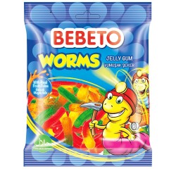 Bebeto Worms Yumuşak Şeker 80 Gr