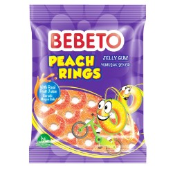 Bebeto Peach Rings Yumuşak Şeker 80 Gr