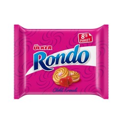 Ülker Rondo Çilekli Kremalı Sandviç Bisküvi 8'li 488 Gr