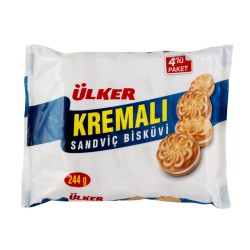 Ülker Kremalı Sandviç Bisküvi 4'lü 244 Gr