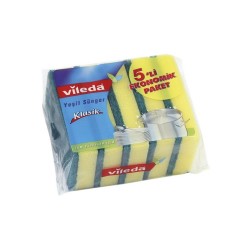 Vileda Yeşil Düz Sünger 5'li Eco Paket