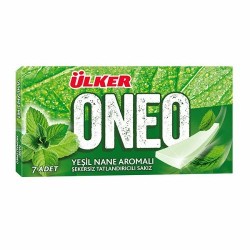 Ülker Oneo Yeşil Nane Aromalı Şekersiz Tatlandırıcılı Sakız 14 Gr