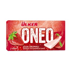 Ülker Oneo Çilek Aromalı Şekersiz Tatlandırıcılı Sakız 14 Gr